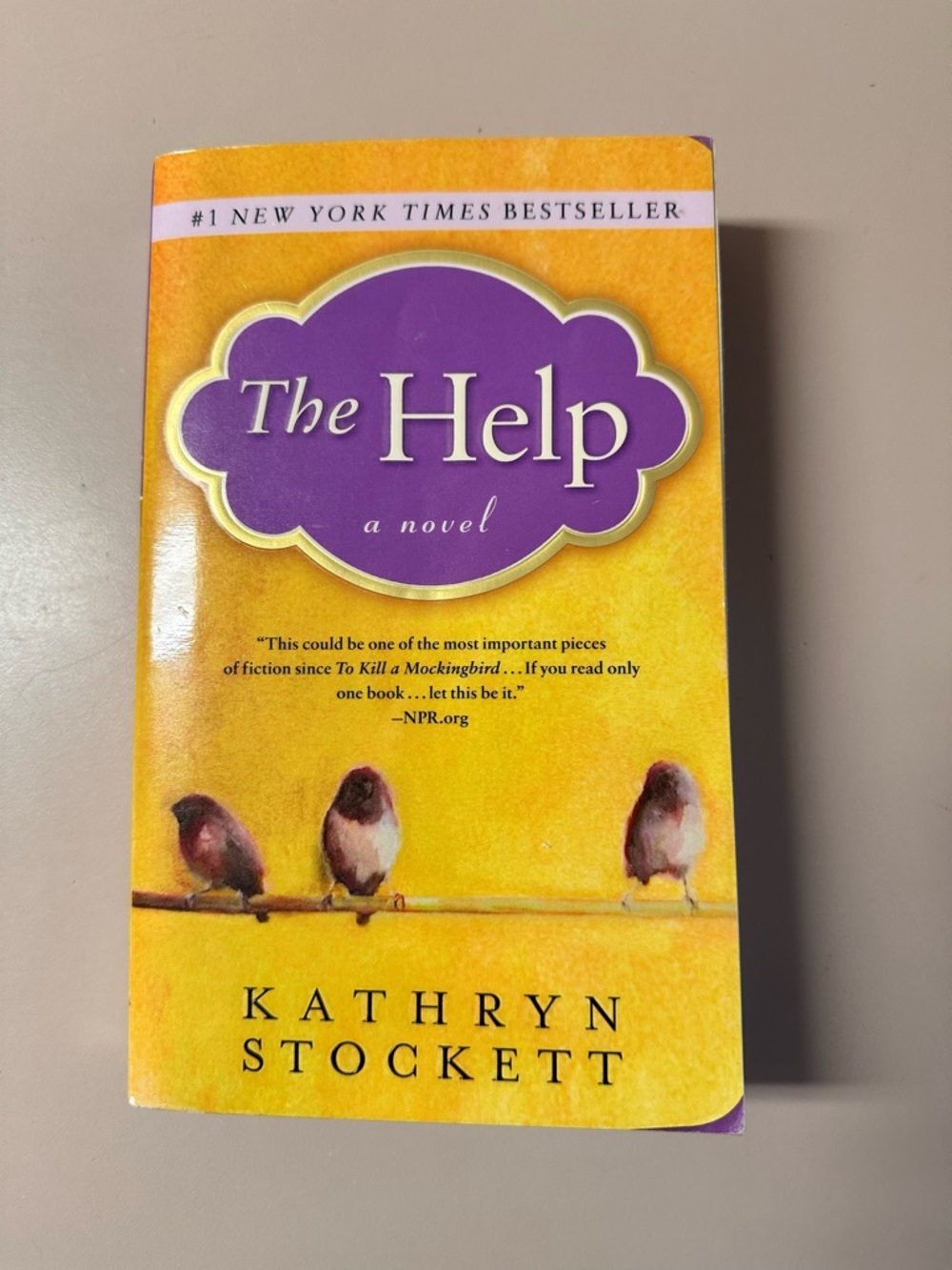 The Help by Kathryn Stockett - Yellow & Purple Paperback